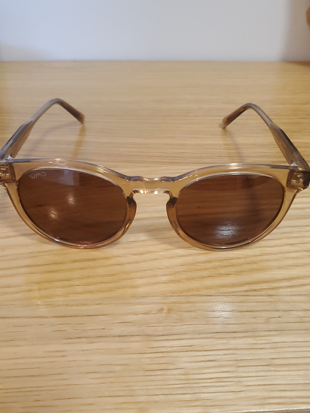 Classic Round Womens Sunglasses - Translucent Brown Frame